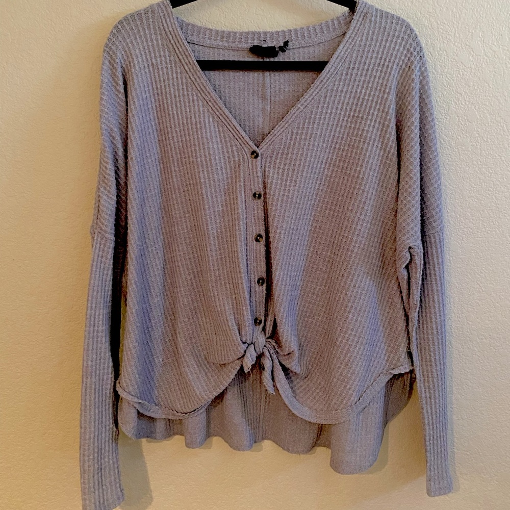 Ribbed knit sweater
